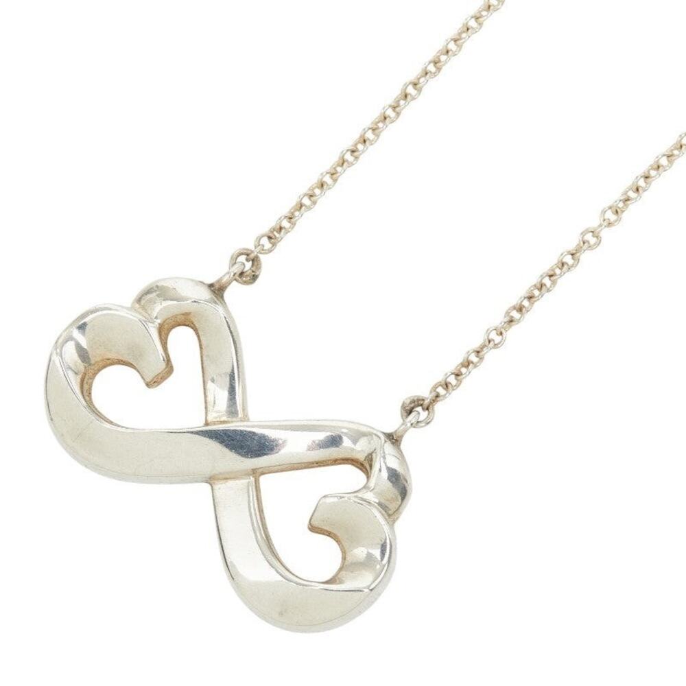 Tiffany & Co. Double Loving Heart Sterling Silver 925 Necklace